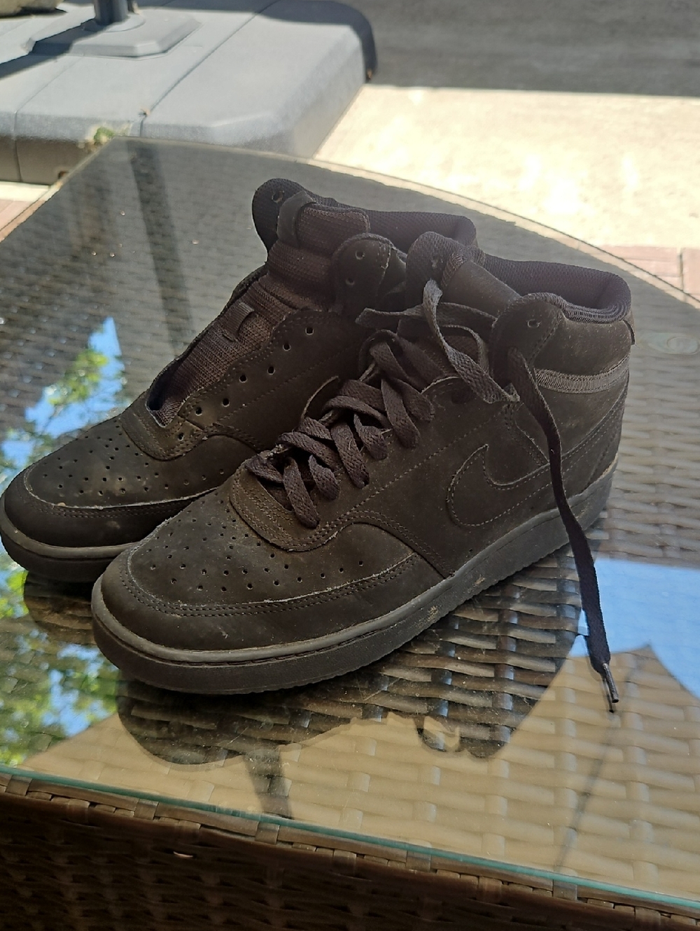 Nike Black High-Top Sneakers - Classic Suede Look Men Size 8.5